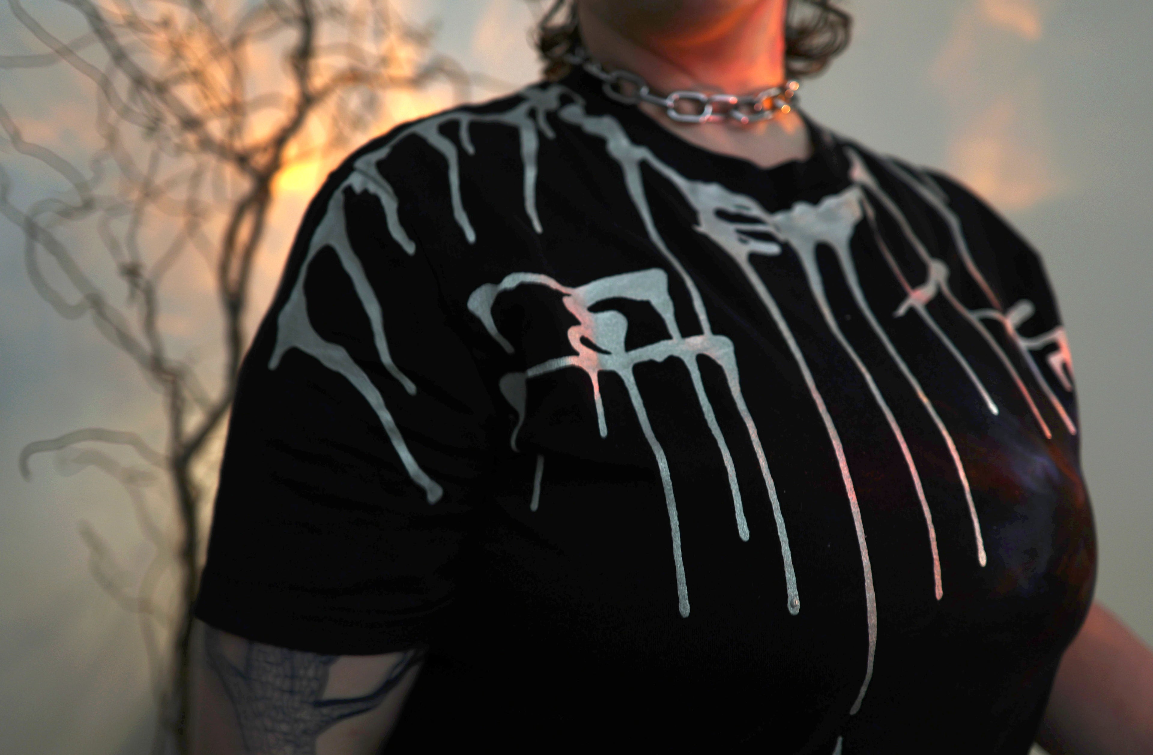 Unisex Chrome Drip Tee