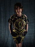 Hand Painted Organic Cotton T-Shirt Dress - Helena - Dawn Dragon