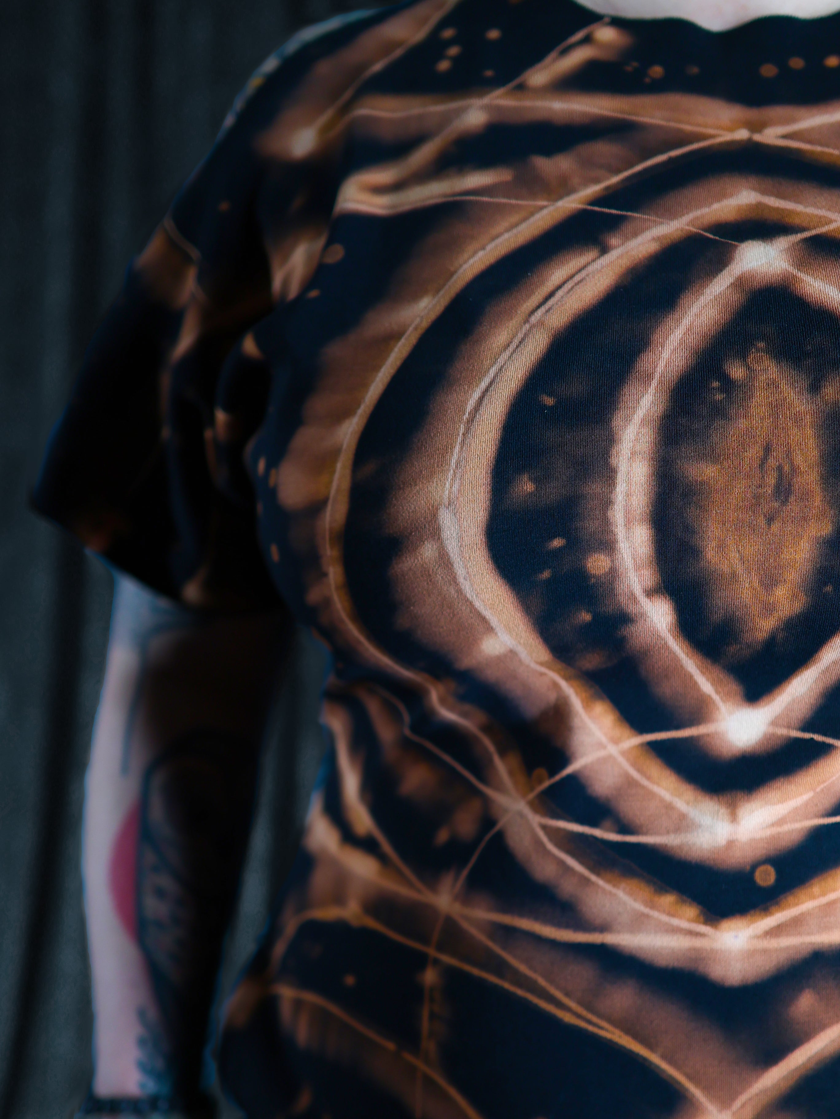 Hand Dyed Organic Cotton T-Shirt Dress - Helena - Fire Dragon