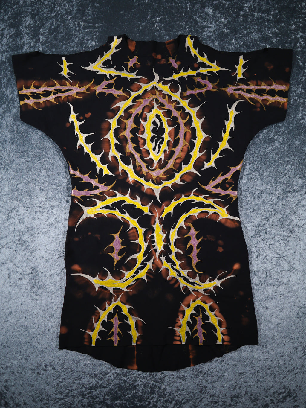 Hand Painted Organic Cotton T-Shirt Dress - Helena - Dawn Dragon