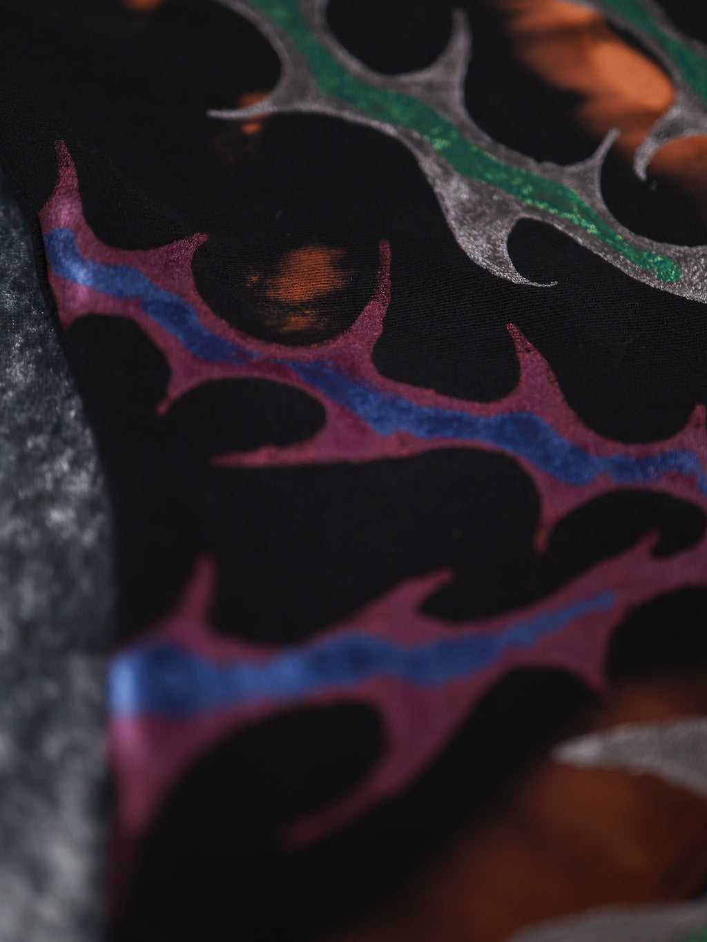 Hand Painted Organic Cotton T-Shirt Dress - Helena - Dusk Dragon