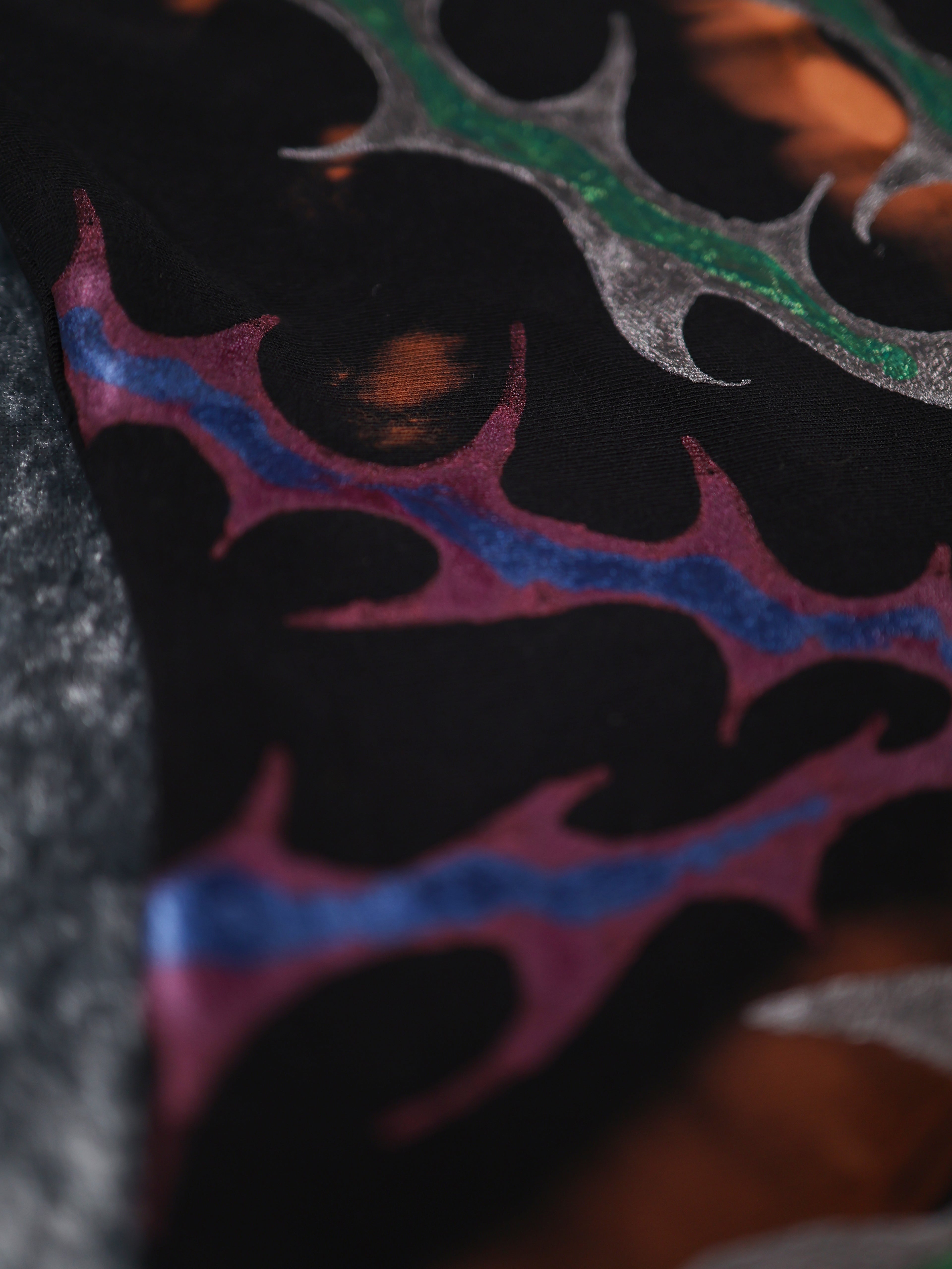 Hand Painted Organic Cotton T-Shirt Dress - Helena - Dusk Dragon