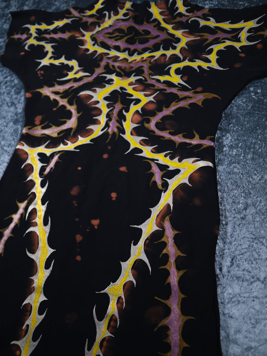 Hand Painted Organic Cotton T-Shirt Dress - Helena - Dawn Dragon