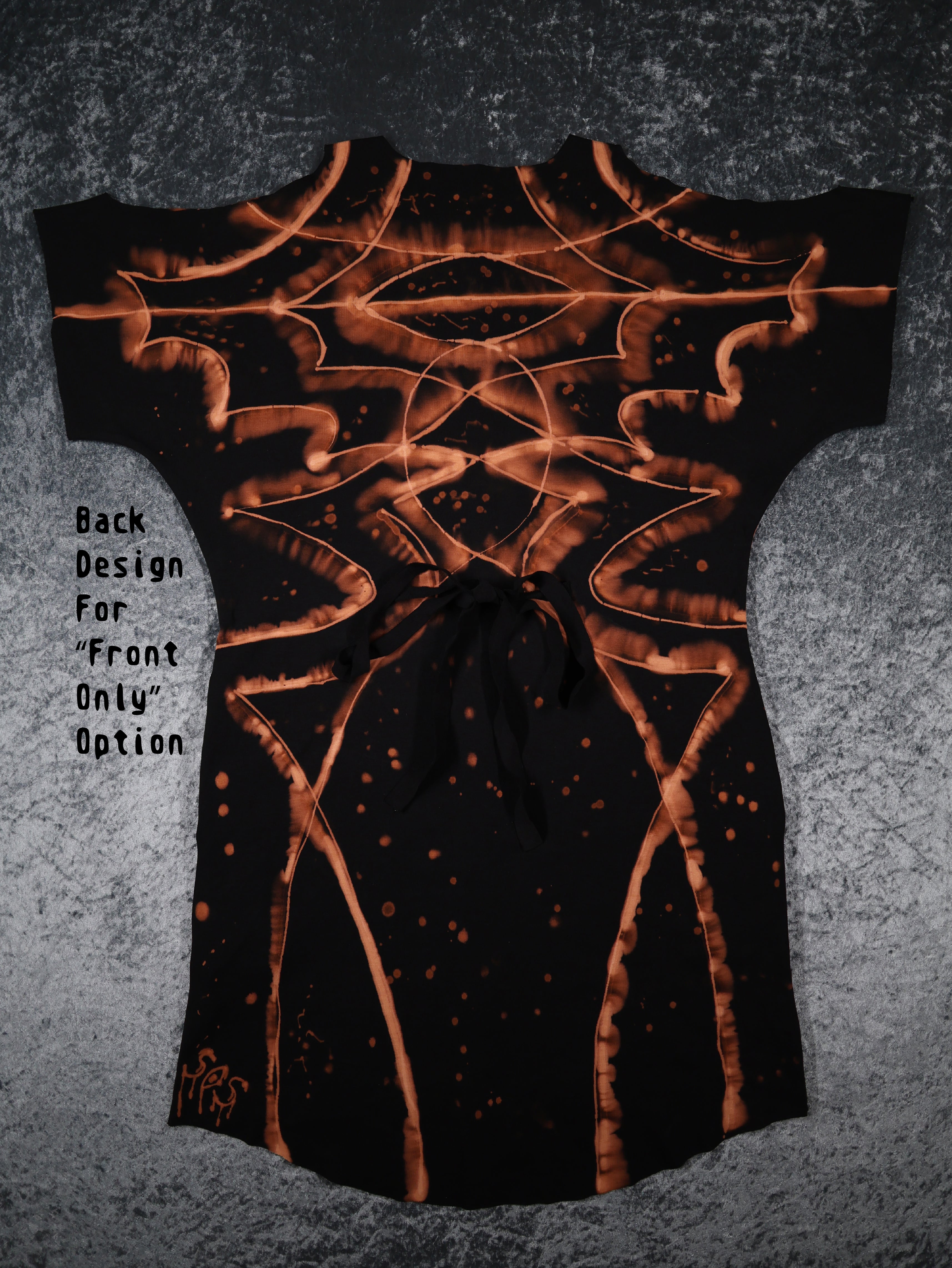 Hand Painted Organic Cotton T-Shirt Dress - Helena - Dawn Dragon